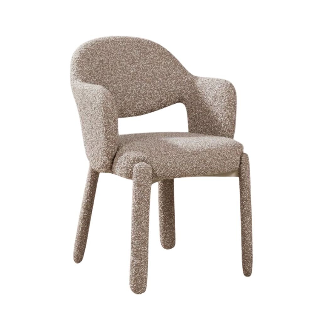 Stoel polypropyleen polyester bruin 58 cm