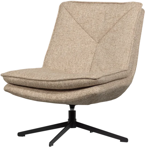 Fauteuil geweven stof naturel
