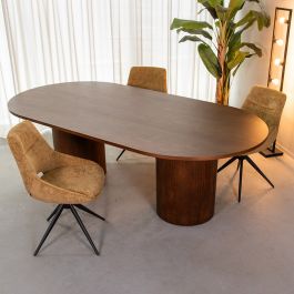 Eettafel eiken walnoot