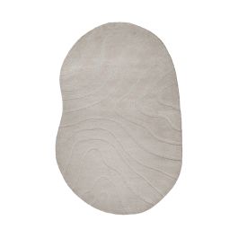 Vloerkleed polyester taupe 160 cm