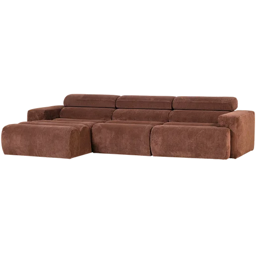 Chaise longue oranje links 300 × 73 cm hoog