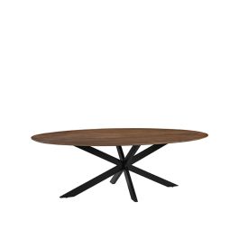 Eettafel mangohout naturel smooth 210 cm