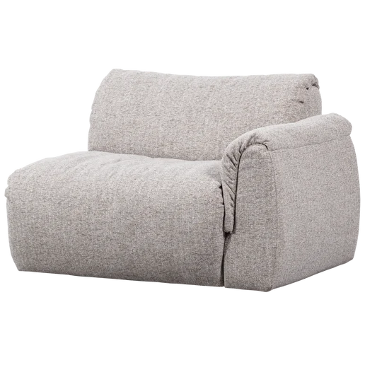 Bank polyester naturel 1-zits rechts