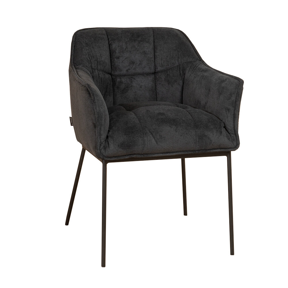 Stoel polyester zwart 62 cm