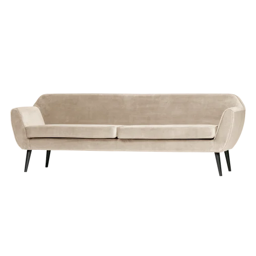 Bank velours wit 230 cm