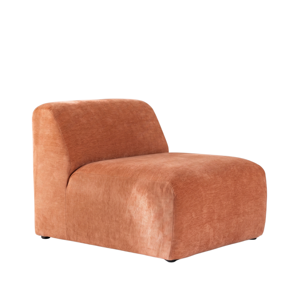 Fauteuil Selio chenille terracotta