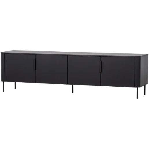 Tv-meubel zwart 200 cm