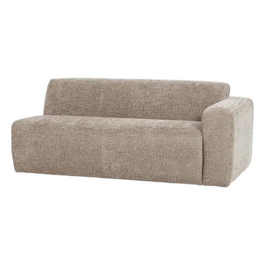 Bank wol beige 2-zits rechts 185 cm