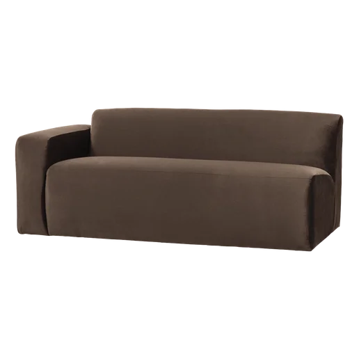 Bank Olan velours 2-zits links 185 cm
