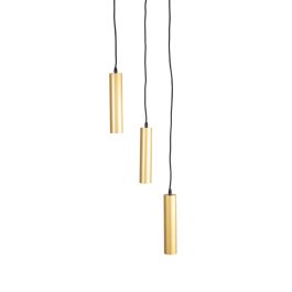 Hanglamp metaal antiek goud 25 cm