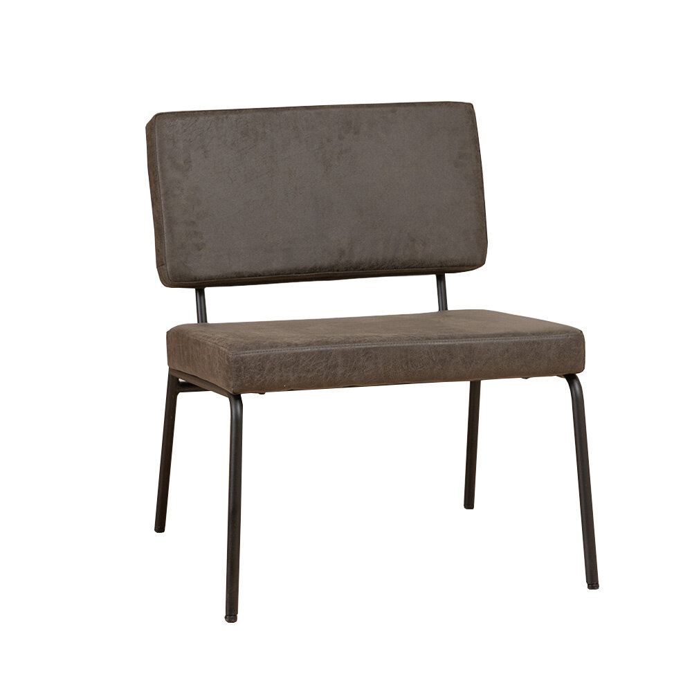 Fauteuil eco-leer antraciet