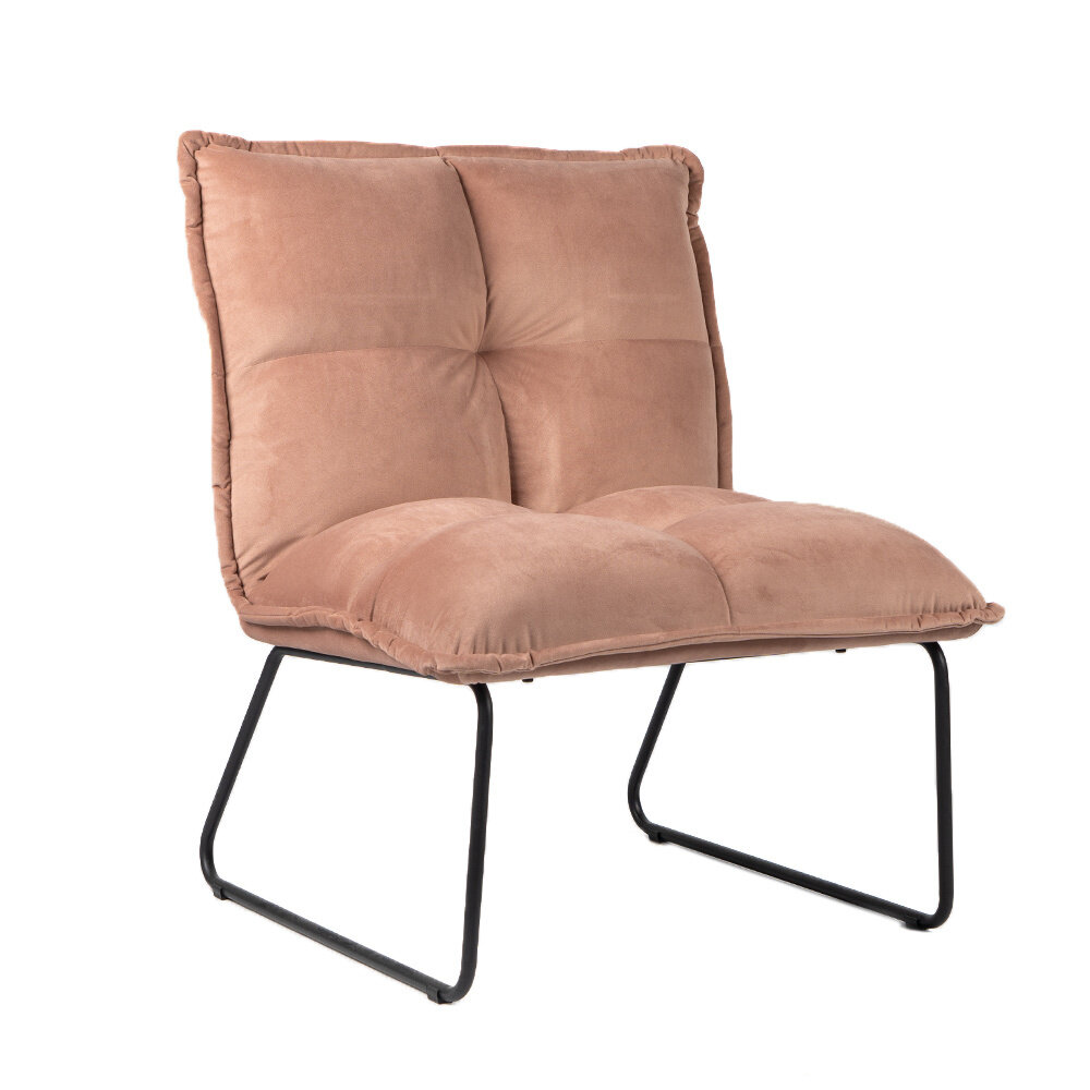 Fauteuil velours roze