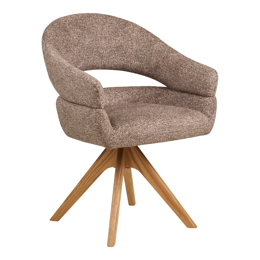 Eetkamerstoel Vesto polyester bruin 58 cm
