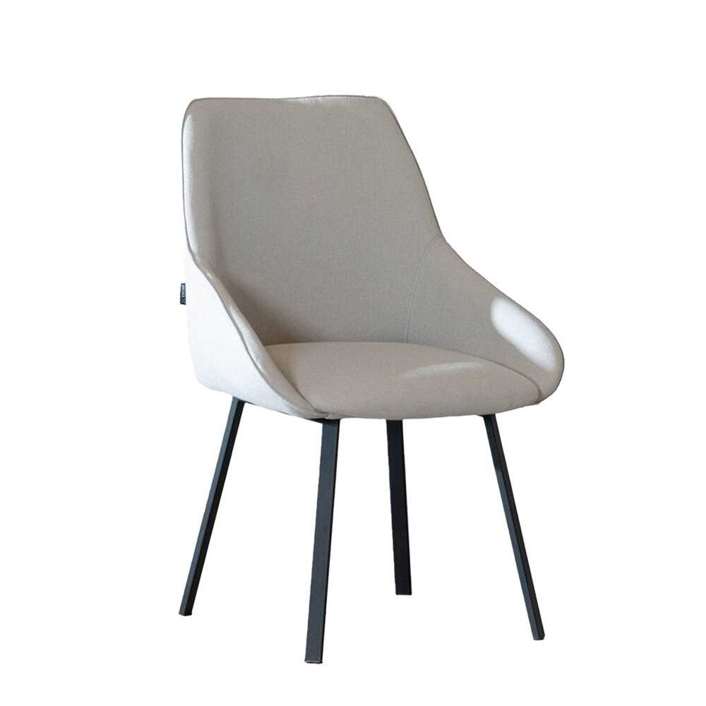 Stoel gerecycled polyester grijs 60 cm