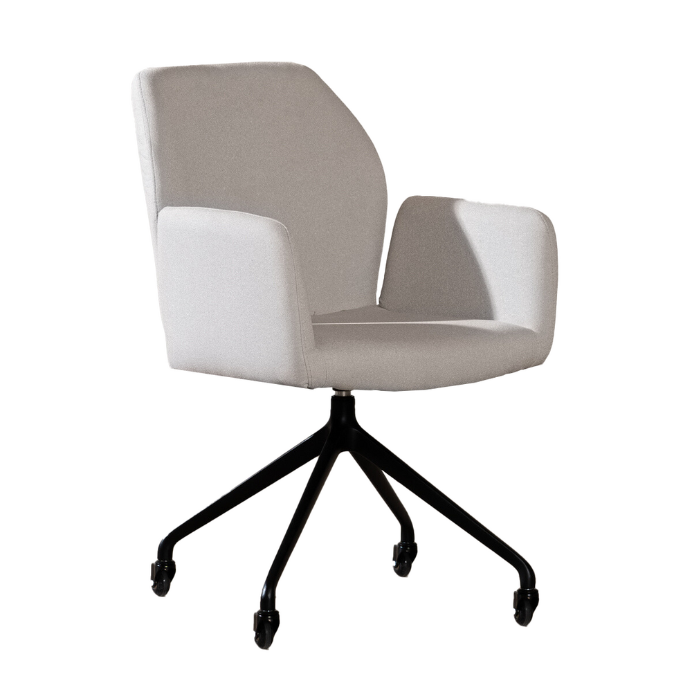 Stoel gerecycled polyester grijs 57 cm