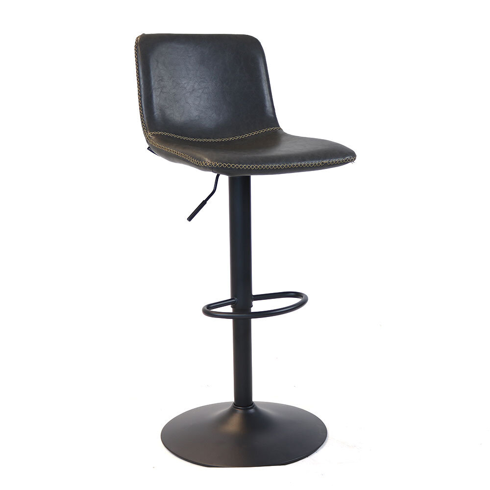 Barkruk eco-leer antraciet 45 cm