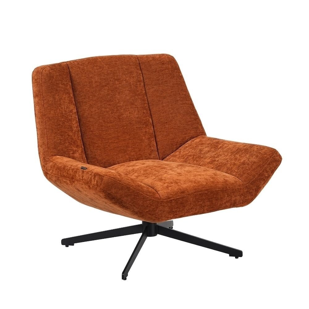 Fauteuil schuim okergeel draaibaar