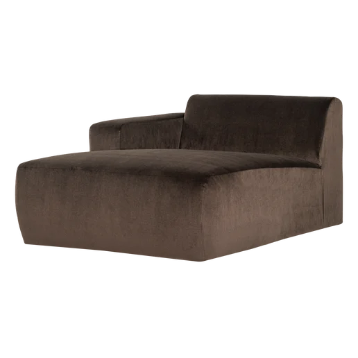 Chaise longue velours links 112 cm