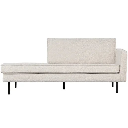 Chaise longue Melna polyester naturel rechts 203 cm