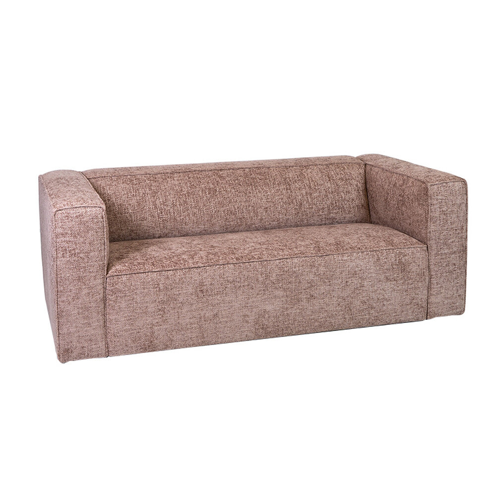 Bank velours roze 5-zits 194 cm