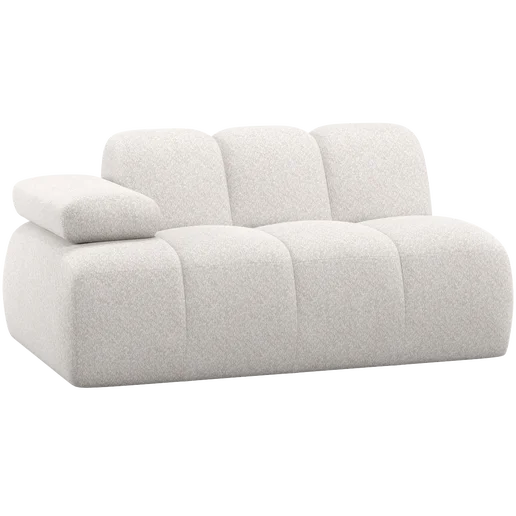 Bank Elvel chenille beige 5-zits links