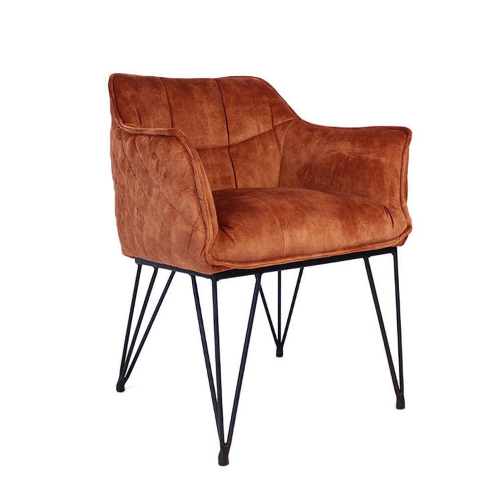 Stoel Lanio velours koper 62 cm