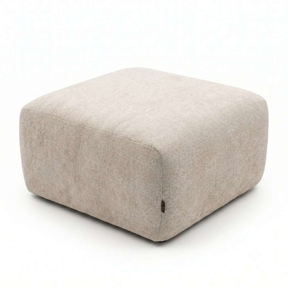 Poef Lora chenille beige