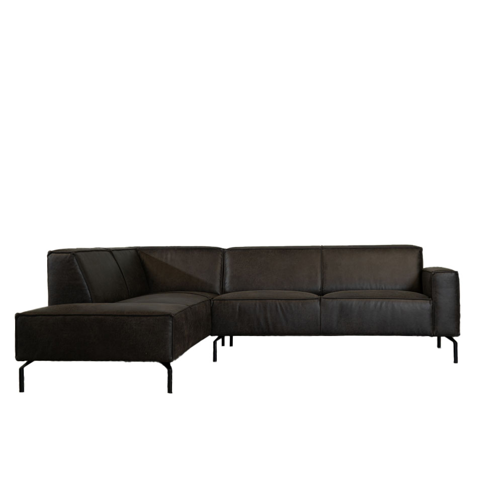 Hoekbank ja antraciet links 252 cm