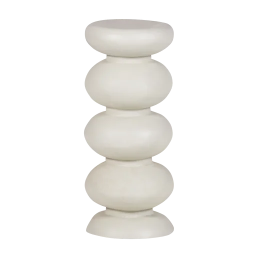 Bijzettafel aluminium crème