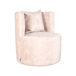 Fauteuil Armi velours naturel