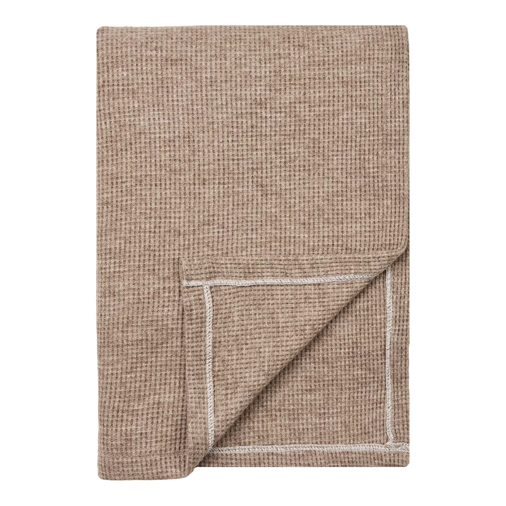 Plaid viscose taupe
