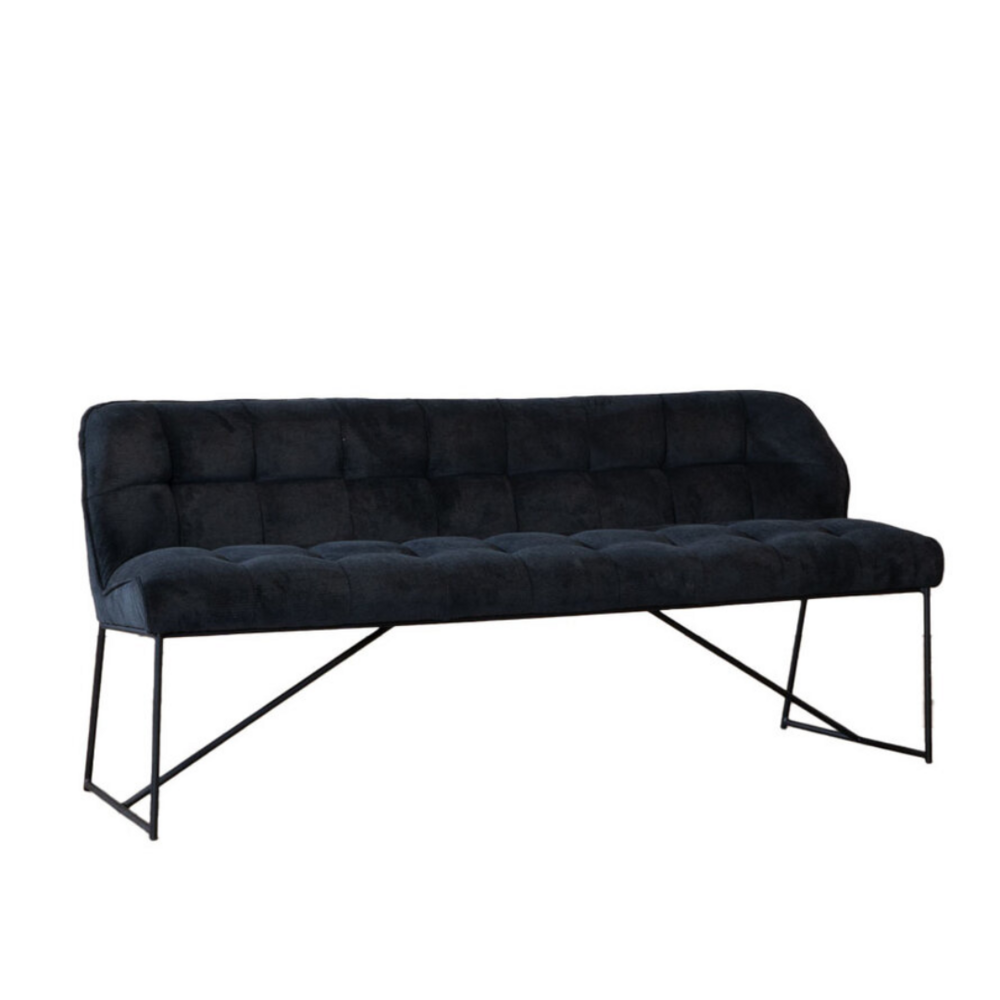 Bankje polyester zwart 155 cm