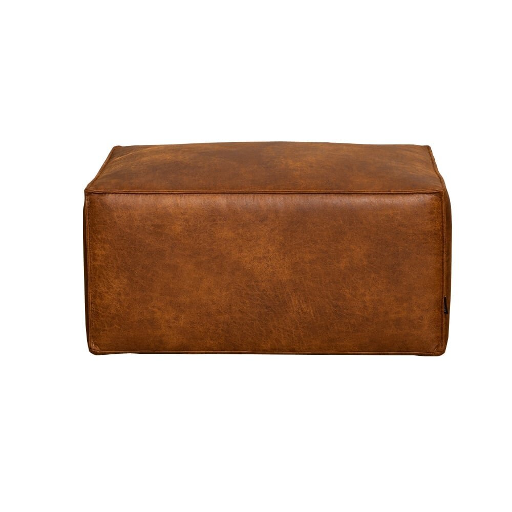 Poef eco-leer cognac 82 cm