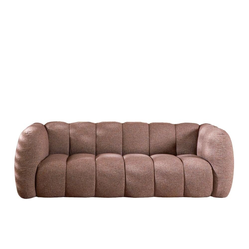 Bank Halar bouclé rood 3-zits