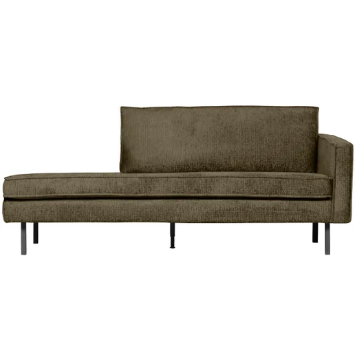 Chaise longue Zelto polyester groen rechts 203 cm