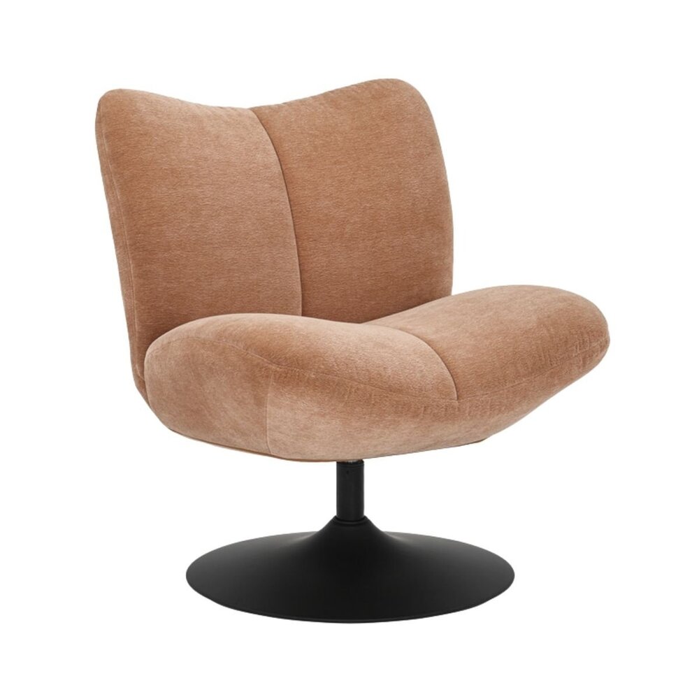 Fauteuil chenille terracotta draaibaar