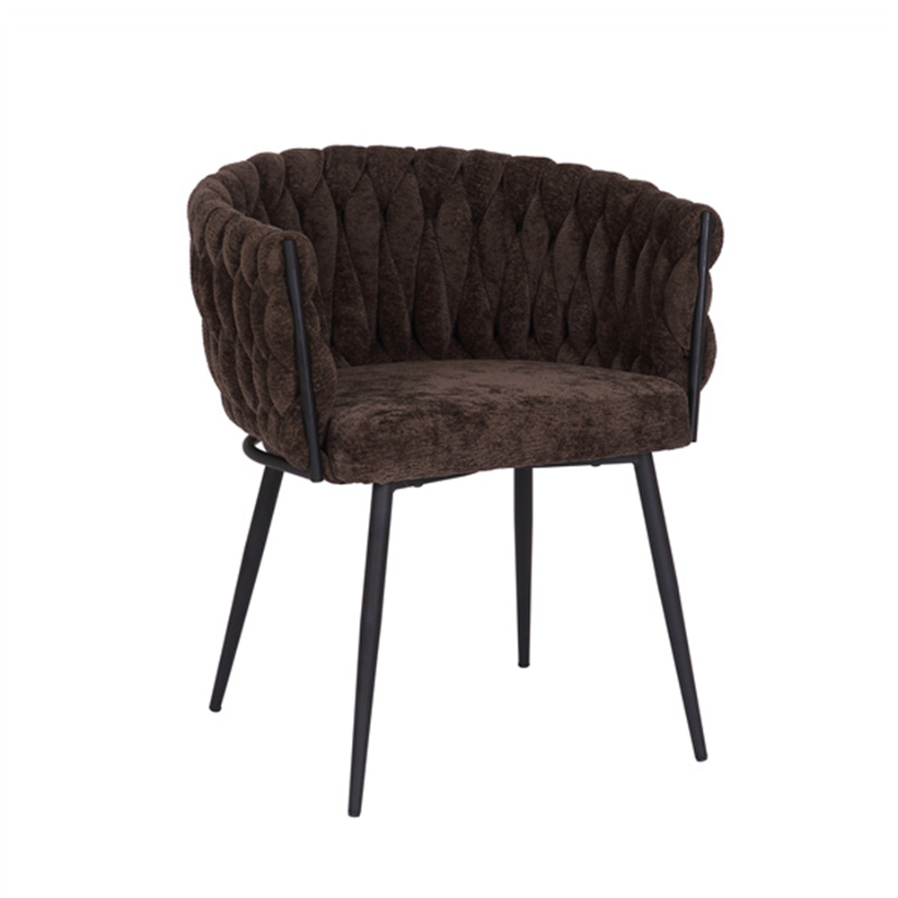 Eetkamerstoel metaal bruin 63 cm