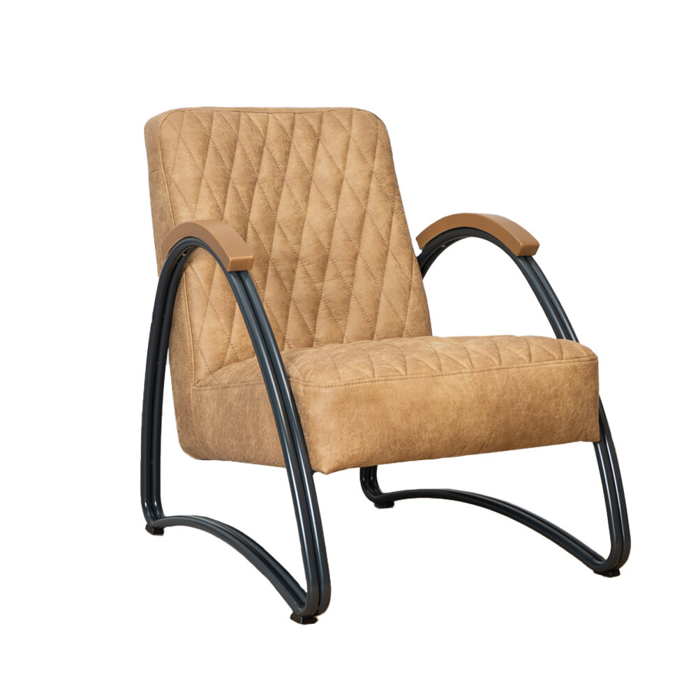 Fauteuil eco-leer beige