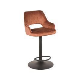 Barkruk velours roestbruin 7 50 × 52 × 90 cm 50 cm