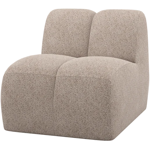 Bank chenille bruin 1-zits 84 × 74 cm hoog