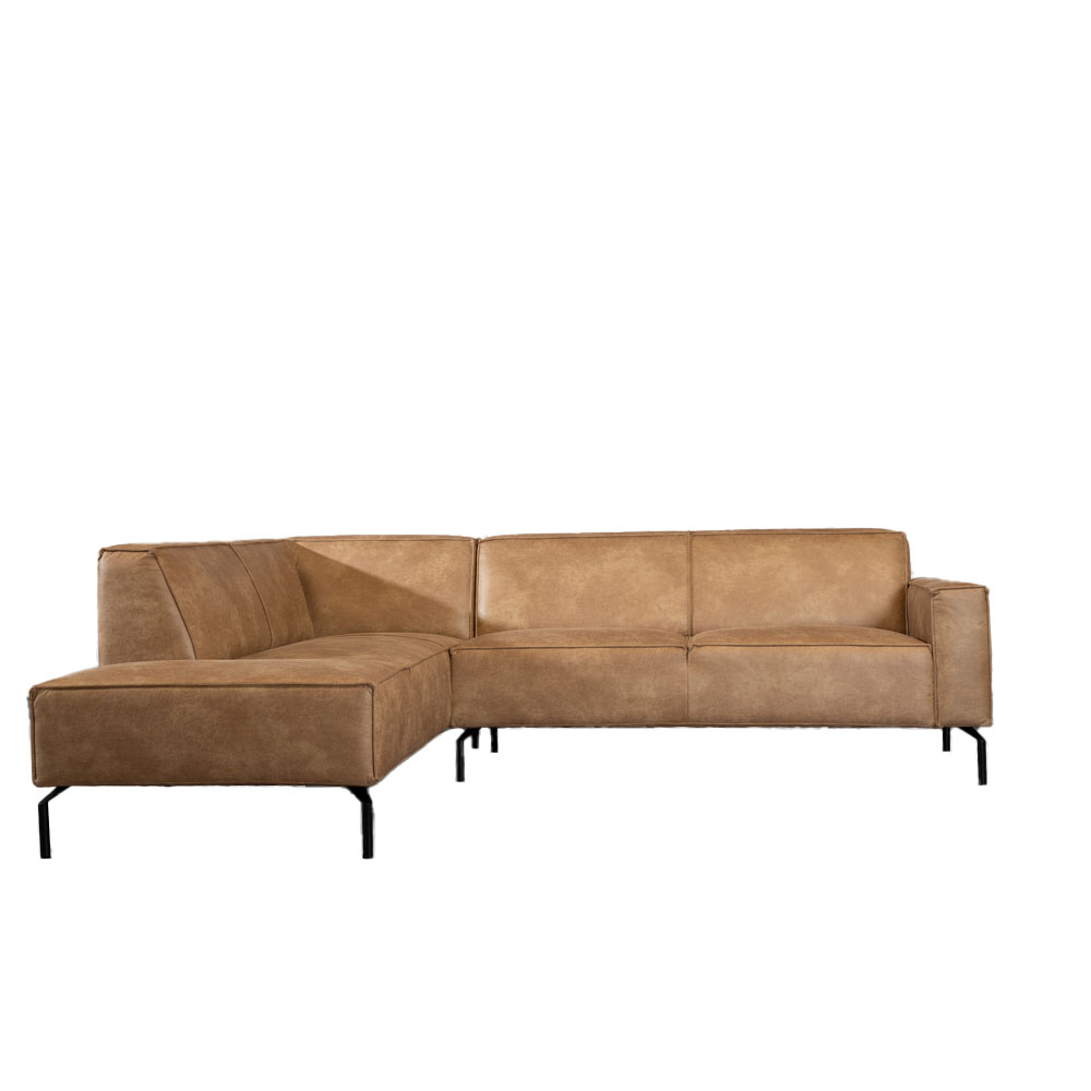 Hoekbank ja beige links 252 cm