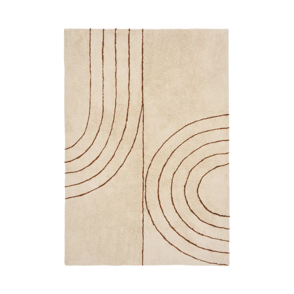 Vloerkleed katoen beige