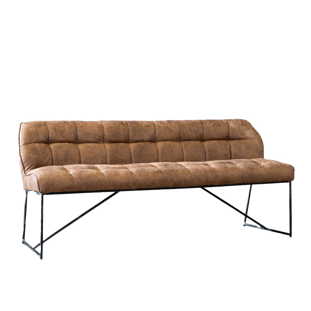 Bankje microvezel cognac 185 cm