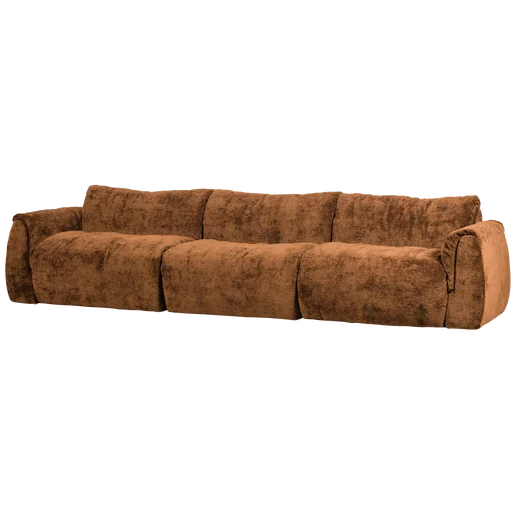 Bank Corte polyester bruin 3-zits
