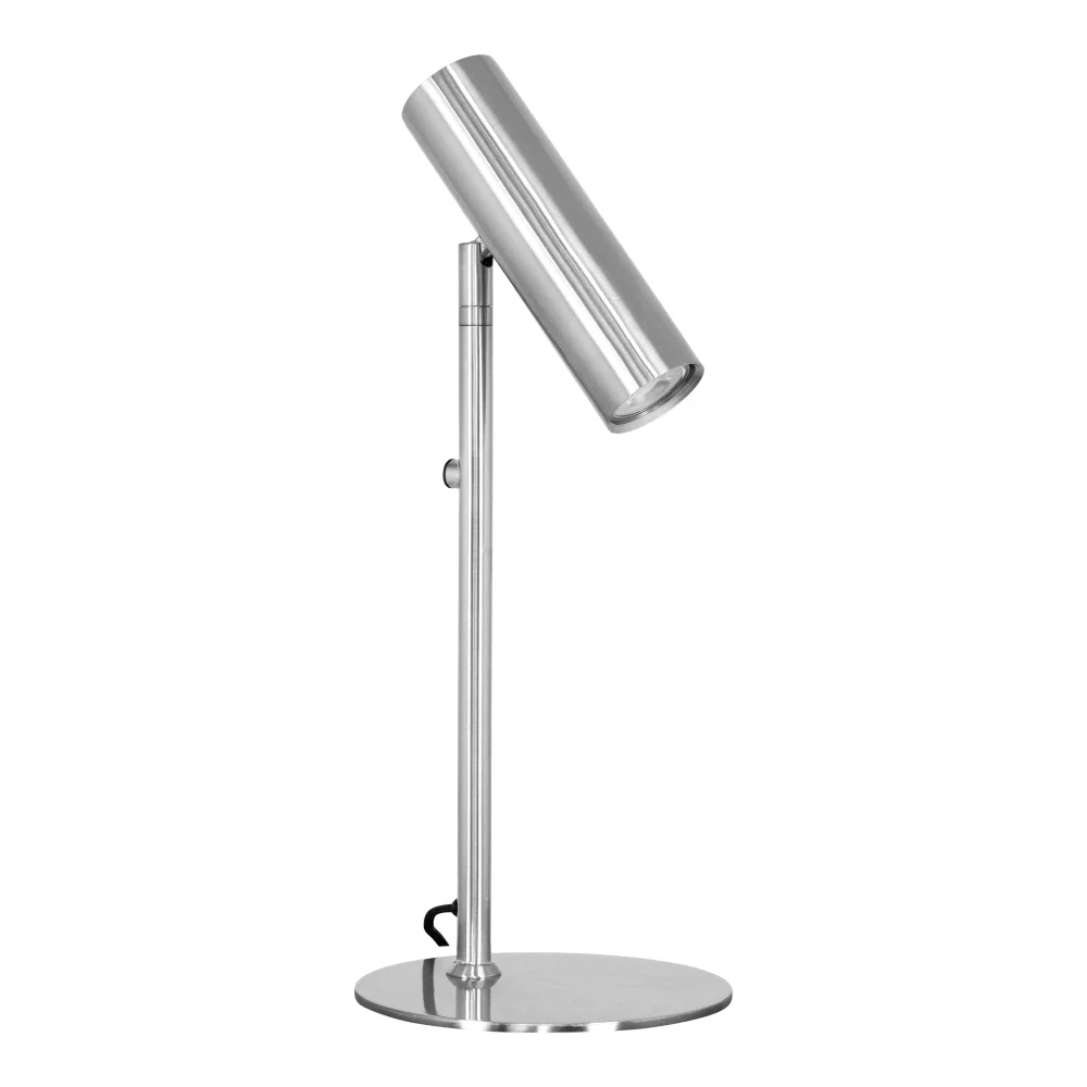 Tafellamp staal zilver