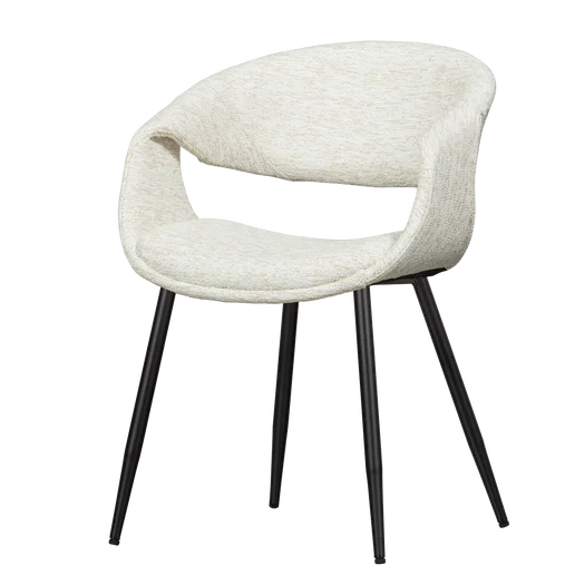 Eetkamerstoel polyester naturel