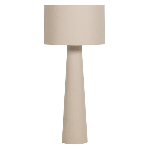 Vloerlamp bouclé naturel Ø70 cm