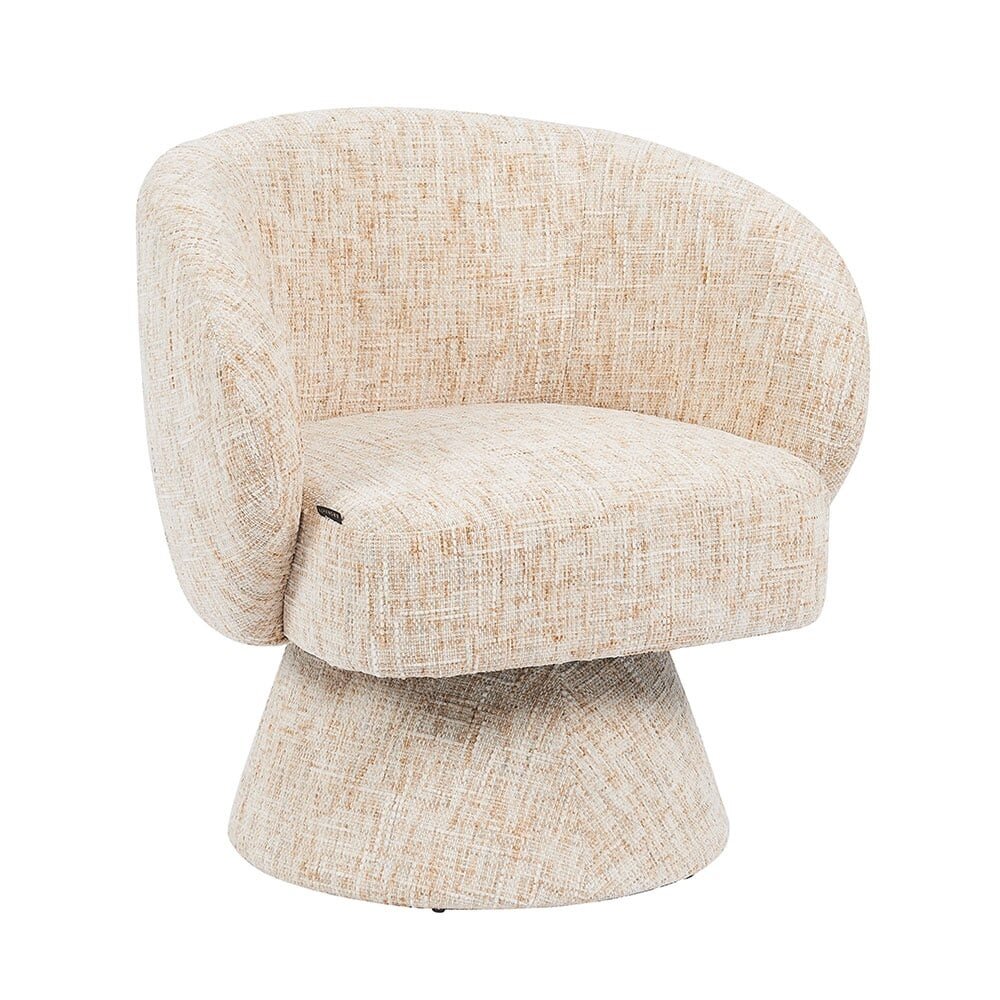 Fauteuil chenille beige draaibaar