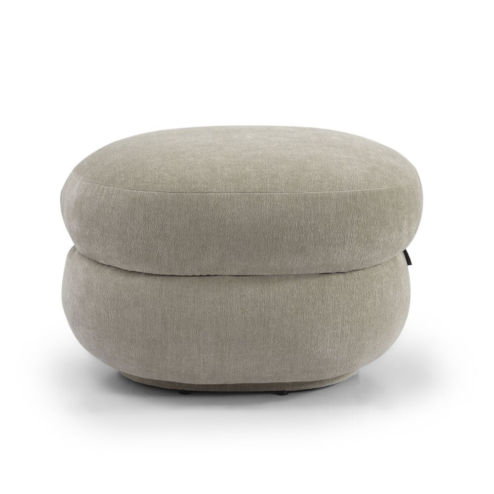 Poef chenille taupe 73 cm