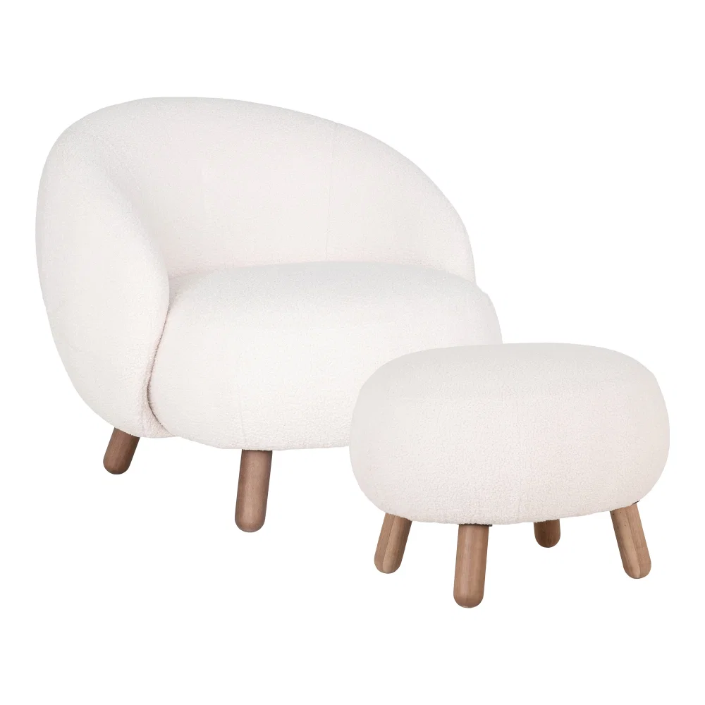 Fauteuil polyester wit
